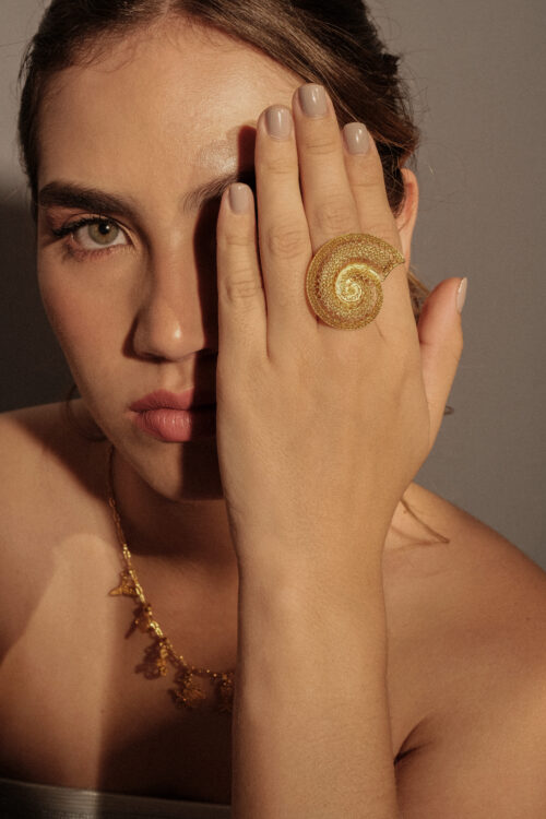 ANILLO CARACOL DORADO - Imagen 2